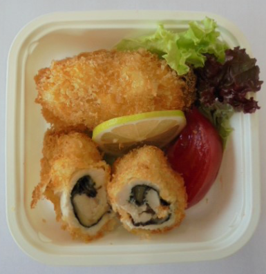 ささ身の４色ロール揚げ